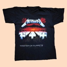 Metallica Master Of Puppets 2002 Vintage Black T Shirt Size M Y2k Metal