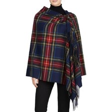 Sciarpa tartan oversize blu
