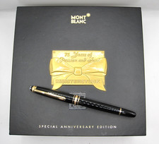 MONTBLANC MEISTERSTUCK ROLLER BALL PEN 163-75°ANNIVERSARY-DIAMOND-75361-completa