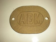 FS TARGA FERROVIARIA IN BRONZO ABM