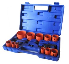 SET 15 FRESE A TAZZA SEGHE BI METAL FRESA TRAPANO PER FERRO LEGNO ALLUMINIO 15PZ