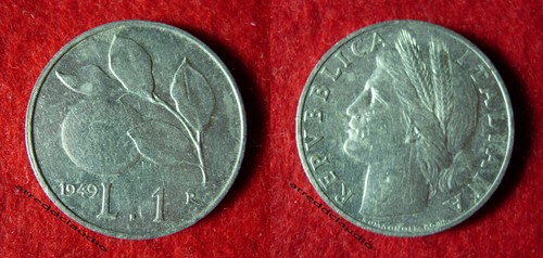 Italia lira 1949 vecchio - italia,