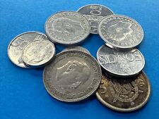 LOTTO SET 10 MONETE SPAGNA SPAGNOLE PTAS PESETA PESETAS COLLEZIONISTI