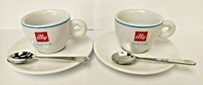 2 Tazze, Tazzine, illy Caffè Espresso Decaffeinato +2 Cucchiaini  Cups Dek