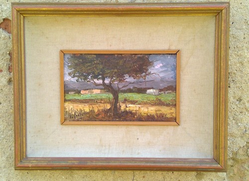 Quadro olio paesaggio f - paesaggio,