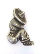 Spilla vintage made in Mexico argento nazionale siesta messicana argentiere spilla