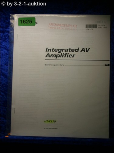 Sony manuale istruzioni ht - manuale,