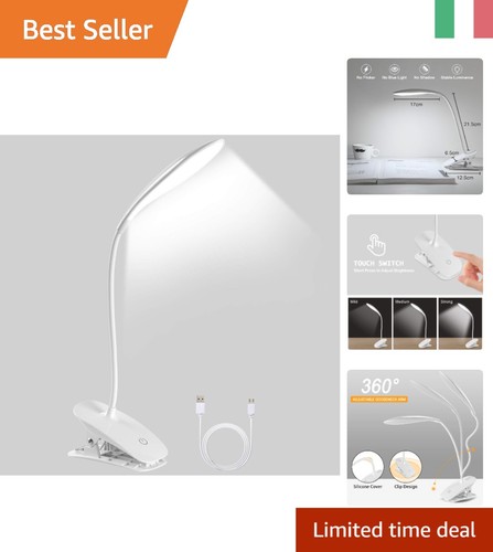 Lampada lettura led con pinza - lampada,