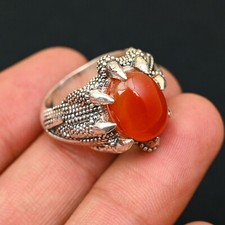 Anello uomo corniola rossa
