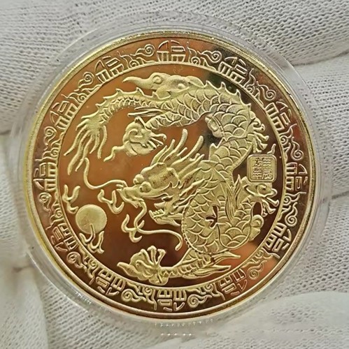 Dragon gold moneta placcata - gold,