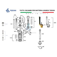 KIT E TUTTI I RICAMBI BATTERIA ITS TODINI UNIBOX ORIGINALI MADE IN ITALY