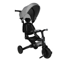 Aziamor Evolution Triciclo 4 in 1 con Manico Direzionale per Bambini Grigio