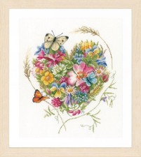 Heart Wild Flowers Wreath
