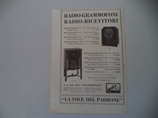 advertising Pubblicità 1933 LA VOCE DEL PADRONE RADIO R. 7/GRAMMOFONO  R.G. 80