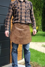 Vera Pelle (Antico) Grembiule Cameriere, Grembiule da Bistrot, Via Borsa