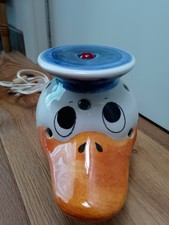 Lampada Vintage Paperino Disney Anni 60 Porcellana Quadrifoglio Firenze