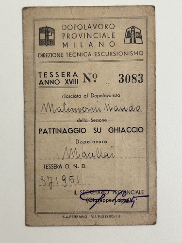 Tessera sport pattinaggio - tessera,