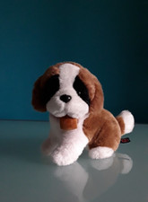 "TRUDI" peluche, Cane San Bernardo , colore marrone e bianco, altezza 19 cm.