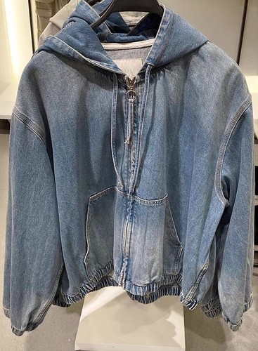 Giacca con cappuccio denim - con,