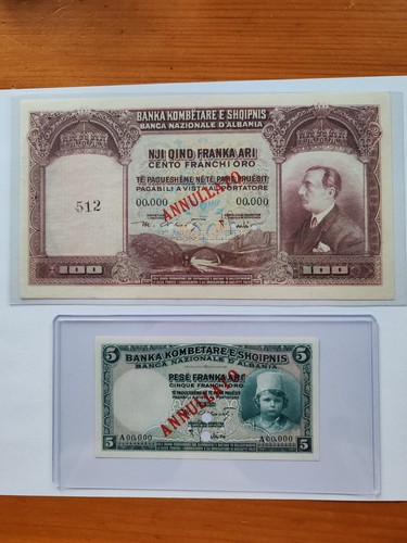100 franchi oro annullato - 100,