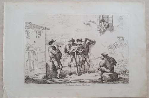 Incisione bartolomeo pinelli - incisione,