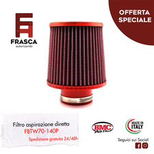 Filtro Aria Sportivo BMC  Conico a Cono Universale Aspirazione Diretta 70 mm
