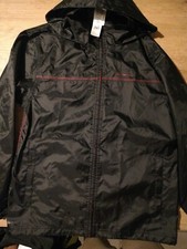 Giacca Quechua nera impunturata color fucsia sfoderata taglia S con cappuccio 