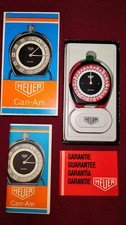 Stopwatch HEUER Leonidas CAN-AM SWISS Made cronometro scatola originale anni '80