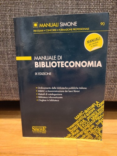 Manuale biblioteconomia ix - manuale, di