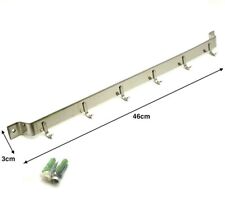 x Barra Appendimestoli Appendi Mestoli a Parete Muro 6 Posti Ganci 46cm hmj
