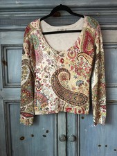 Top Paisley in maglia di seta Etro taglia 42 Made in Italy