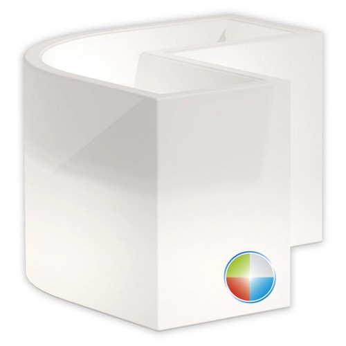 Vaso luminoso angolare lampada - vaso,