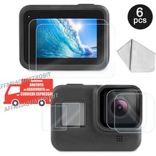 pellicola in vetro temperato copriobiettivo GoPro Hero 8 black go pro 
