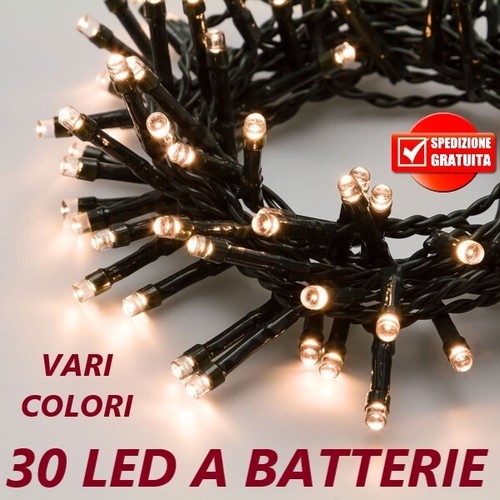 Luci natale batteria 30 - natale,