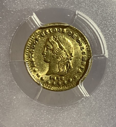 Moneta oro 1872 - oro, colombia