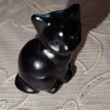 Collezione animali in pietra Gatto in ossidiana nera