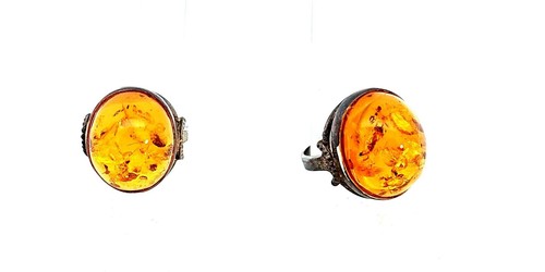 Anello ambra argento 925 - anello,
