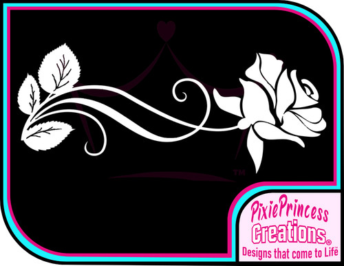 Adesivo vinile fiore - , rosa