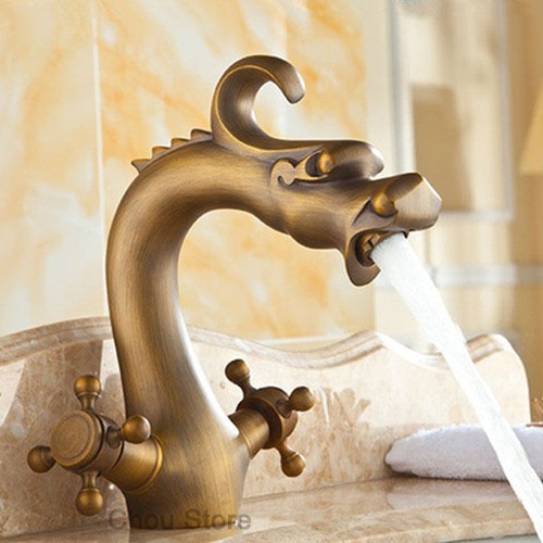Rubinetto bagno testa drago - rubinetto, di