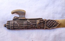 Tagliacarte epoca fascista anni '30 impugnatura a forma di fascio e scimitarra 1