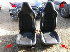 PORSCHE 911 TURBO 996 GT3 986 SEDILI SPORTIVI RISCALDATI ELETTRICI IN PELLE 79K miglia