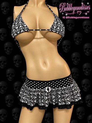Minigonna bikini sexy teschi - , a