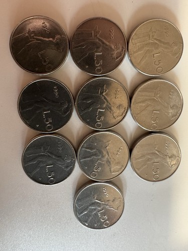 10monete lire italia - 50,