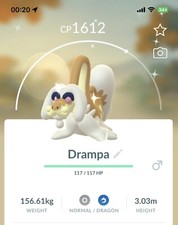 Shiny Drampa Pokemon Gen7 Go