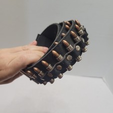 Black Leather Bullet Belt Punk