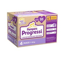 Pampers Progressi Quadri Pannolini Maxi Taglia 4 (7-18 kg) Offerta 84 Pannolini