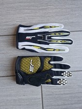 Guanti Estivi Moto Scooter Cross Strada JolliSport JS Ghost Nero Bianco Giallo M