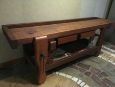 BANCO FALEGNAME TAVOLO BANCONE VECCHIO   ARREDO DESIGN   ARTE VINTAGE ANTICO