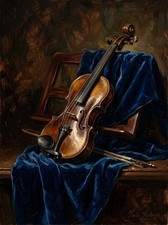 QUADRO OLIO NOTTE VIOLINO