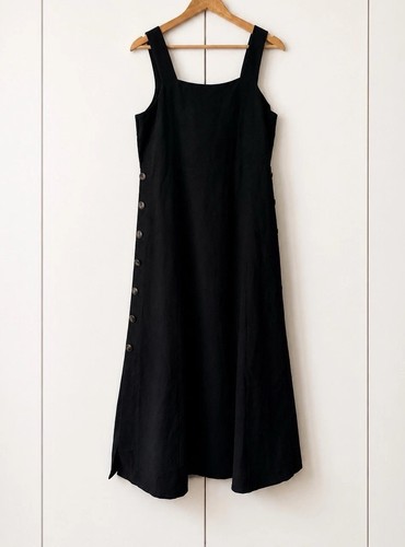 Sezane sophie black - midi, dress